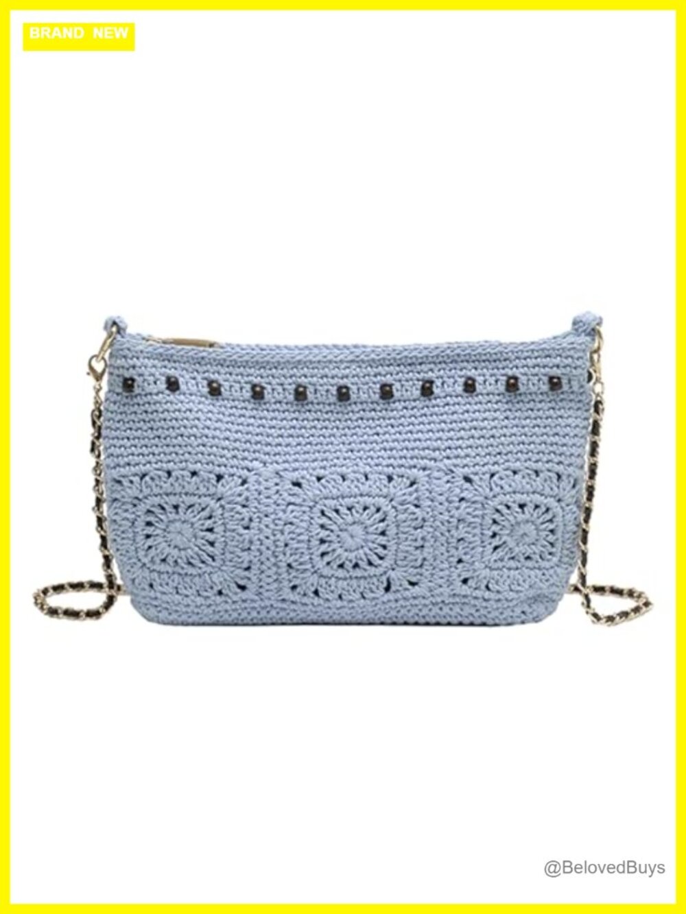 Crochet Crossbody Bag - Summer Beach Tote Knit Purse